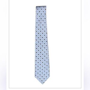 Vineyard Vines Lacrosse Lafayette College Leopards light blue men silk tie